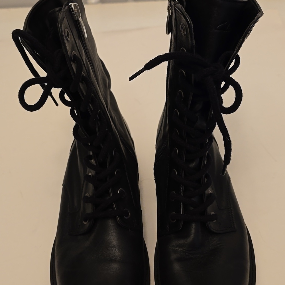 Clarks Women's Orinico Style Lace Up Zipper Black Leather Boots Size 10 M - Picture 6 of 17